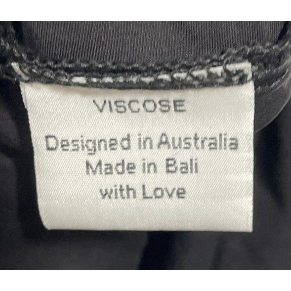 Aura Black Viscose Slip Dress L – Y2K Minimalist Style - Picture 4 of 4